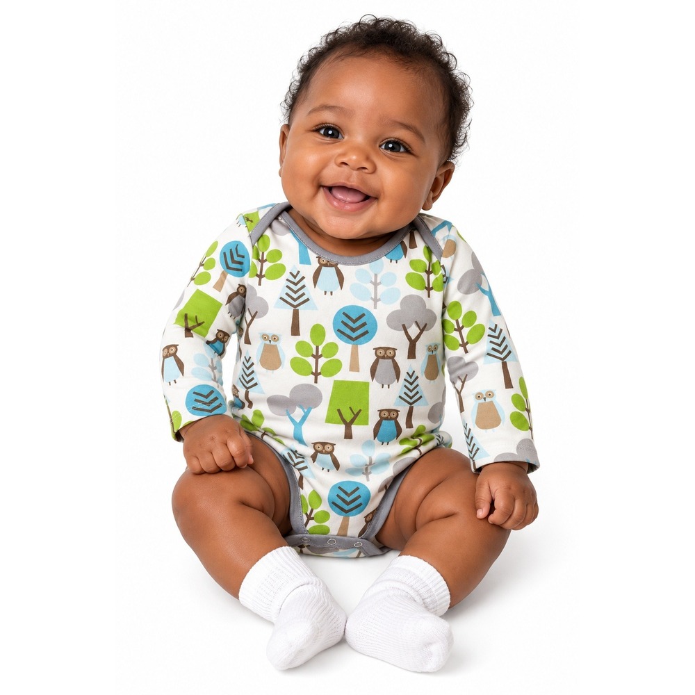 Baby Owl Bodysuit by DwellStudio 100% Cotton Size 0-3M New With Tags